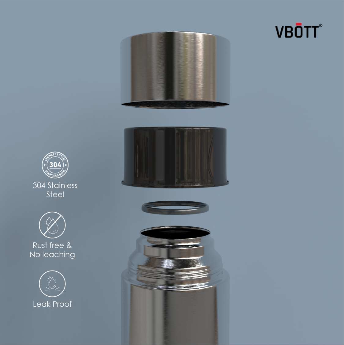 1000ml Steel